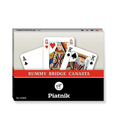 Карти за игра Piatnik, 2 тестета, Реми, Бридж, Канаста