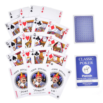 Карти за игра Piatnik - Classic Poker, син гръб
