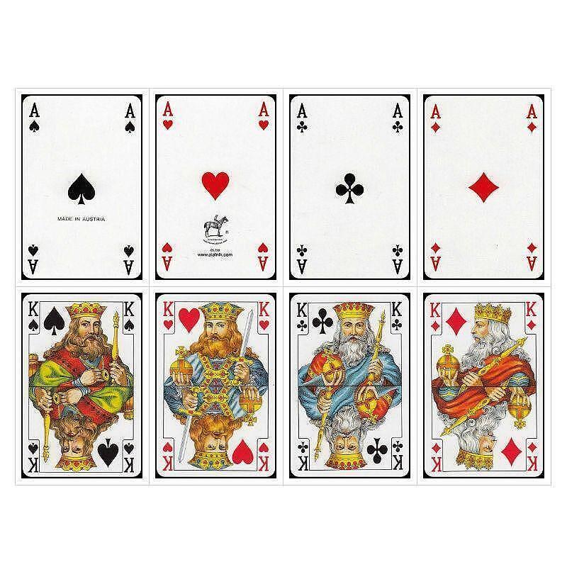 Карти за игра Piatnik, модел Bridge-Poker-Whist, кафяв гръб