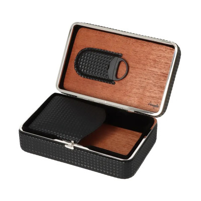 Компактен хумидор Angelo - Diamond, с резачка, подходящ за пътуване