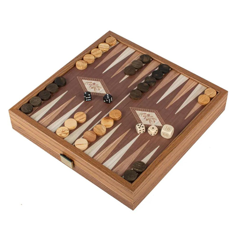 Комплект шах и табла Manopoulos - Classic, 27x27 см