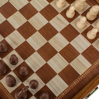 Комплект шах и табла Manopoulos - Classic, 27x27 см