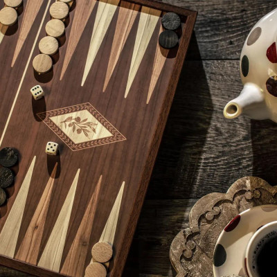 Комплект шах и табла Manopoulos - Classic, 27x27 см