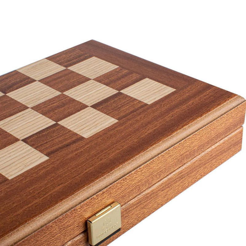 Комплект шах и табла Manopoulos - Mахагон, 34x30 см