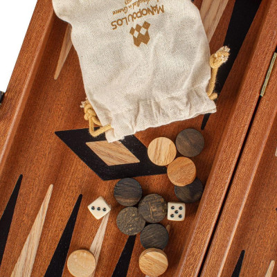 Комплект шах и табла Manopoulos - Mахагон, 34x30 см