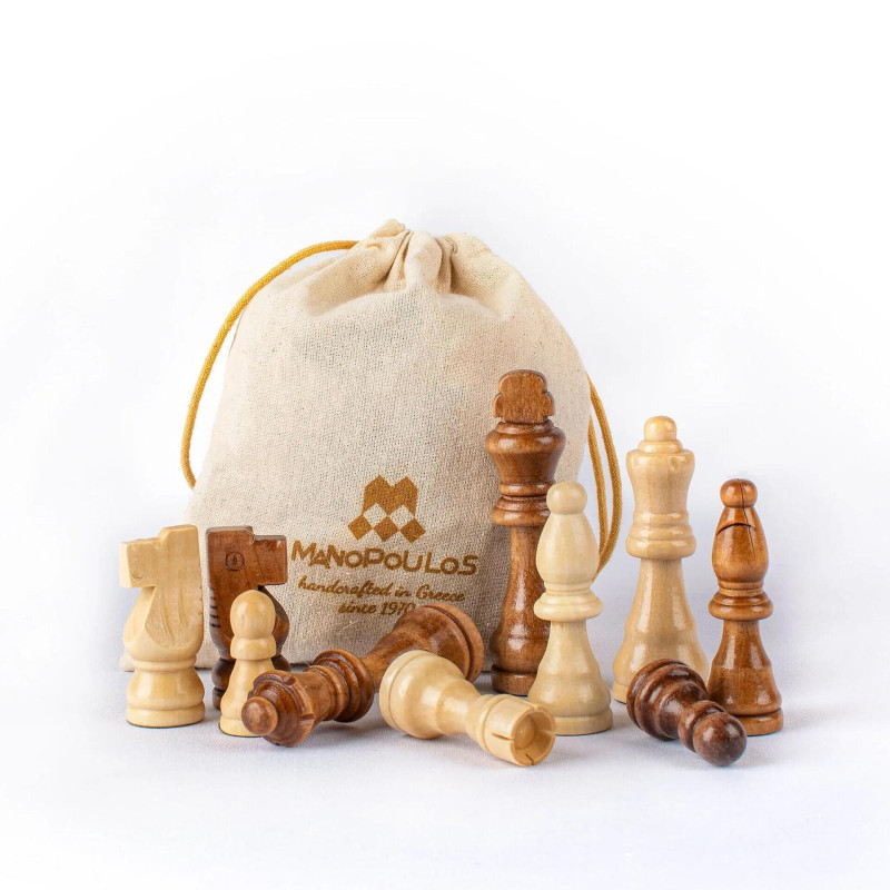 Комплект шах и табла Manopoulos - Махагон, 52x48 см