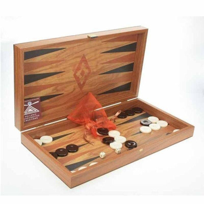 Комплект шах и табла Manopoulos - Маслиново дърво, 40x38 см