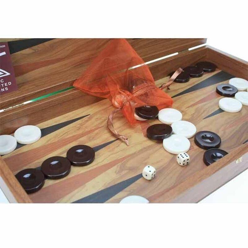 Комплект шах и табла Manopoulos - Маслиново дърво, 52x48 см