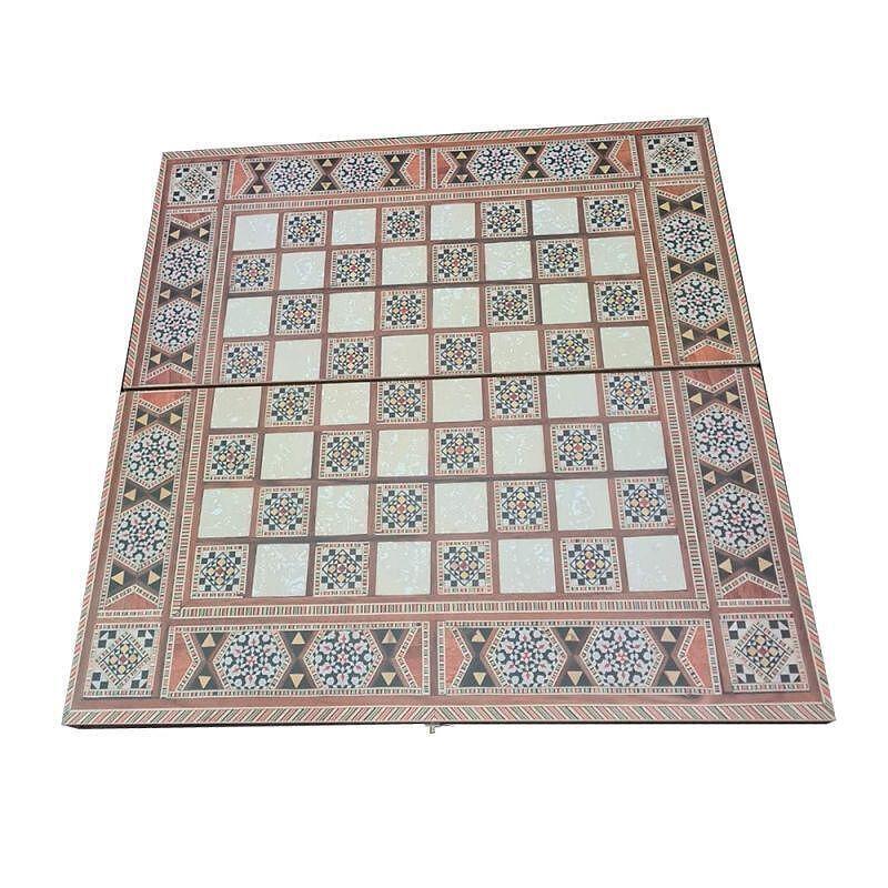 Комплект шах и табла Manopoulos - Ориенталски мотиви, 40x38 см