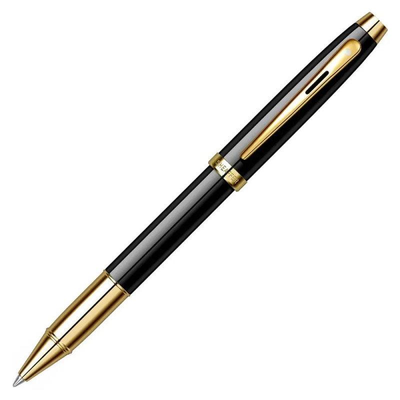 Комплект Sheaffer 100 - Black Lacquer GT, химикалка и ролер