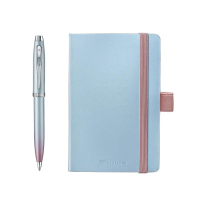 Комплект Sheaffer - 100 Expressions, химикалка и тефтер A6