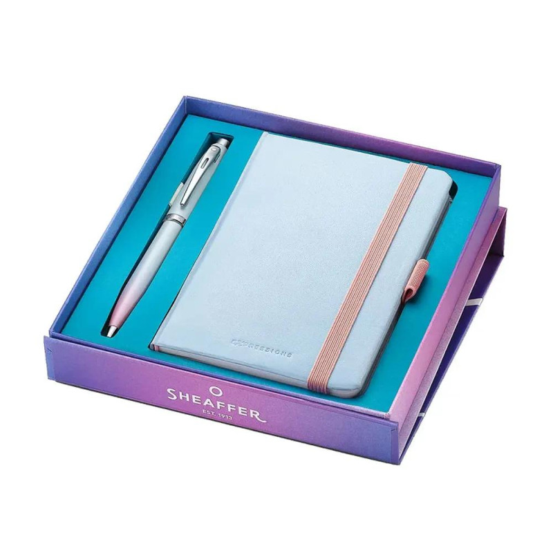 Комплект Sheaffer - 100 Expressions, химикалка и тефтер A6