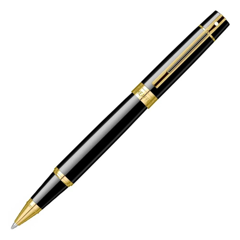 Комплект Sheaffer 300 - Black/Gold, ролер и писалка