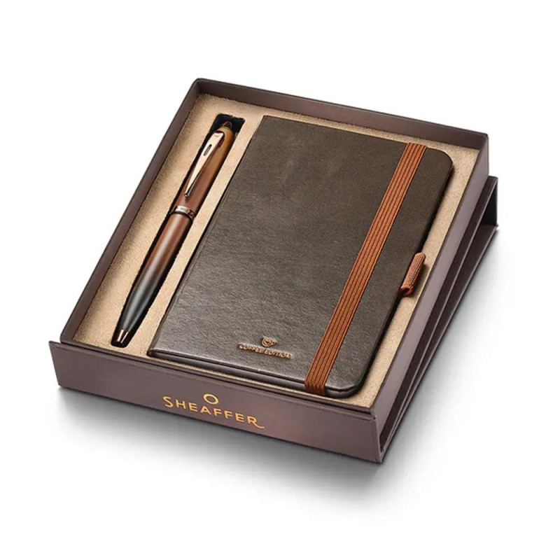 Комплект Sheaffer - Coffee Edition, химикалка 100 и тефтер A6