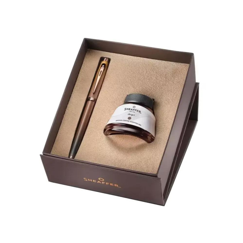 Комплект Sheaffer - Coffee Edition, писалка 100 и мастило Brown Coffee, 50 мл