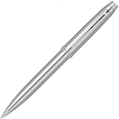 Комплект Sheaffer - химикалка 100 Brushed Chrome и визитник