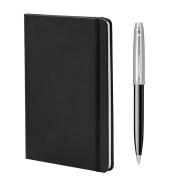 Комплект Sheaffer - химикалка 100 Glossy Black Chrome и тефтер А5