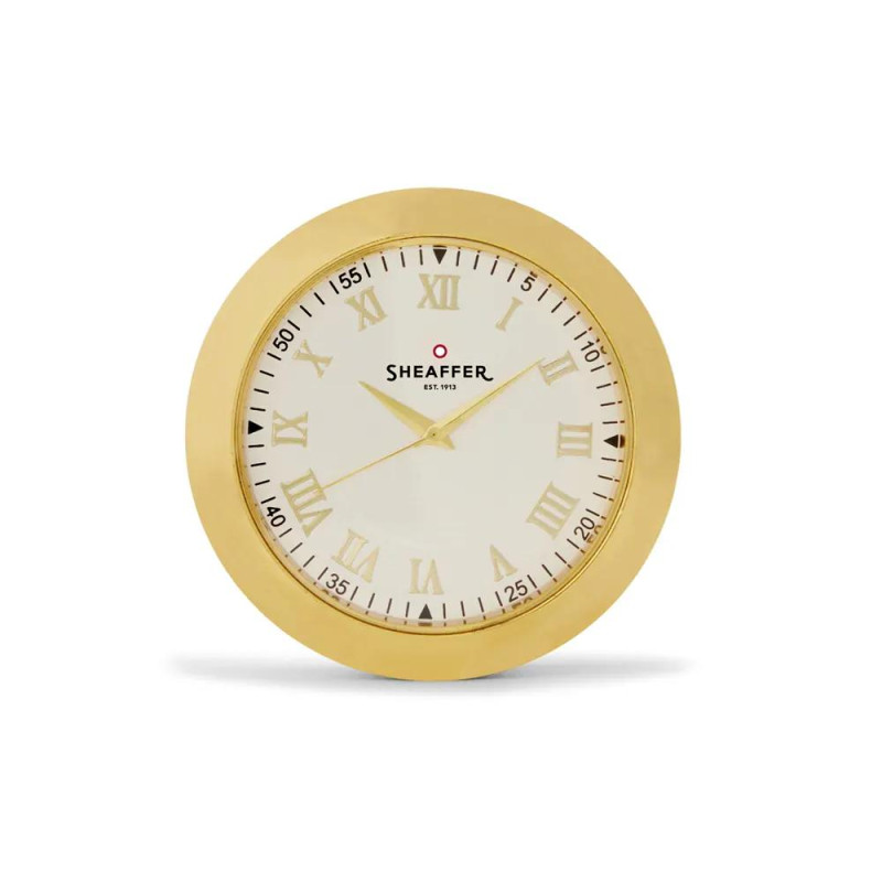 Комплект Sheaffer - химикалка 100 Glossy Black с настолен часовник