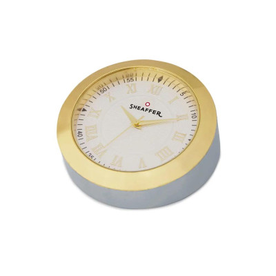 Комплект Sheaffer - химикалка 100 Glossy Black с настолен часовник