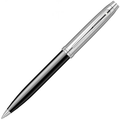 Комплект Sheaffer - химикалка 100 Glossy Black/Chrome и визитник