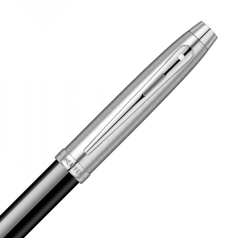 Комплект Sheaffer - химикалка 100 Glossy Black/Chrome и визитник