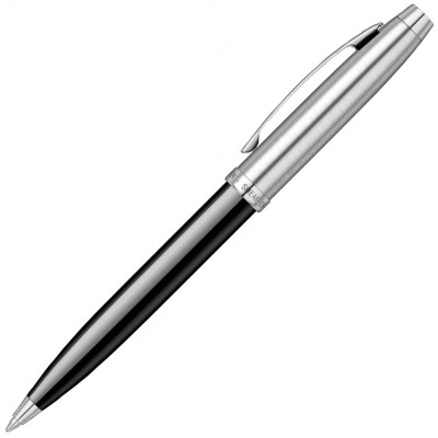 Комплект Sheaffer - химикалка 100 Glossy Black/Chrome и визитник