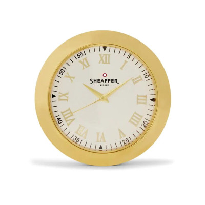 Комплект Sheaffer - химикалка 300 Glossy Black и настолен часовник