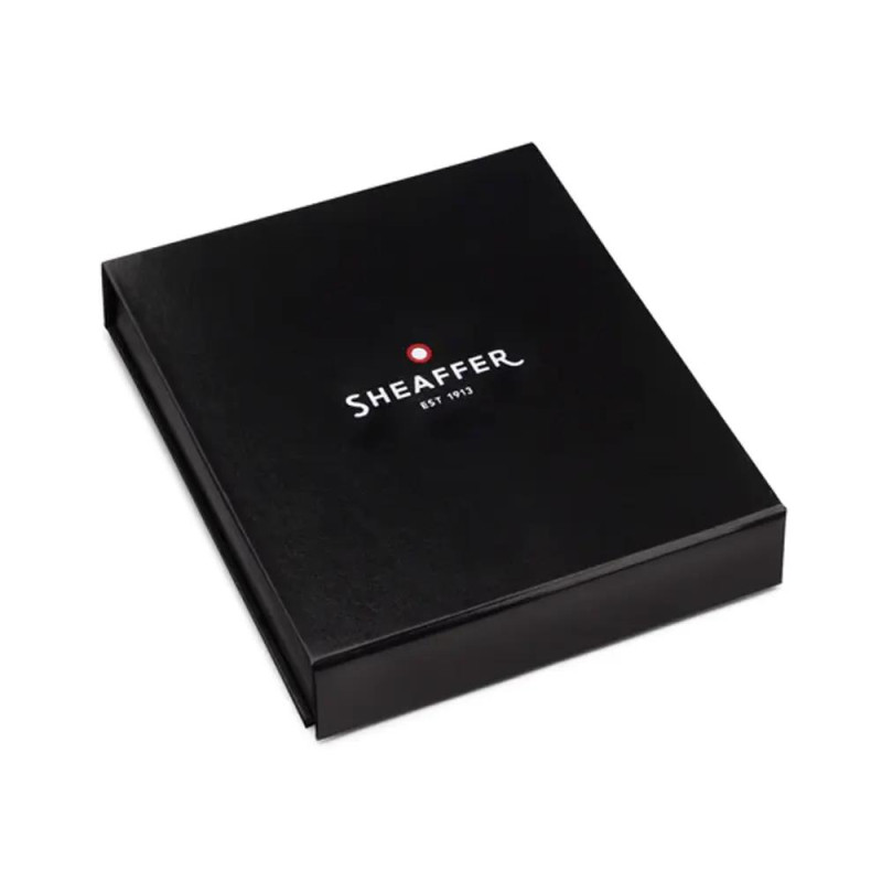 Комплект Sheaffer - химикалка 300 Glossy Black и настолен часовник