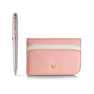 Комплект Sheaffer Prelude Mini x Emily in Paris - Pastel Pink, химикалка и калъф за карти и документи