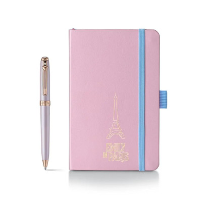 Комплект Sheaffer Prelude Mini x Emily in Paris - Pastel Pink, химикалка и тефтер А6