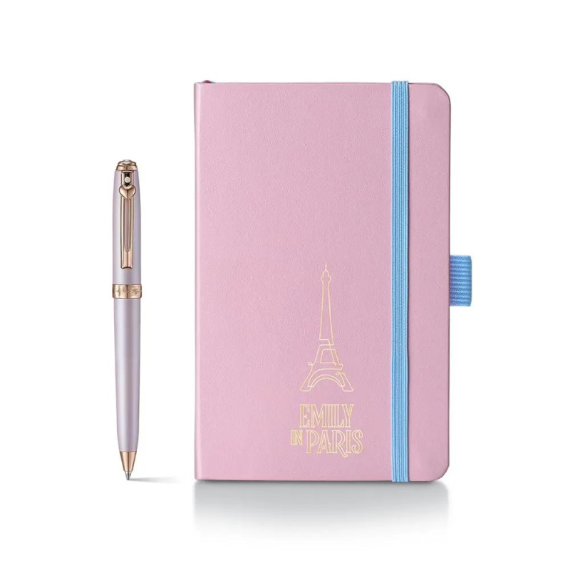Комплект Sheaffer Prelude Mini x Emily in Paris - Pastel Pink, химикалка и тефтер А6
