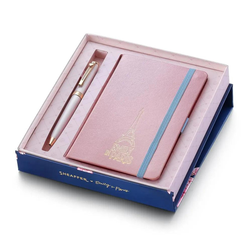 Комплект Sheaffer Prelude Mini x Emily in Paris - Pastel Pink, химикалка и тефтер А6