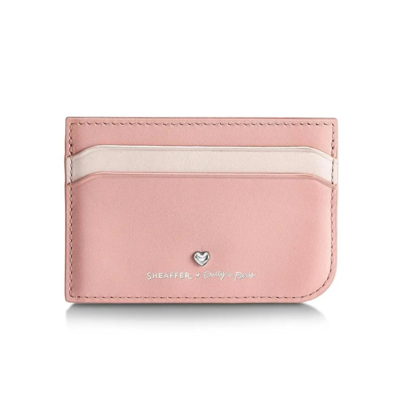 Комплект Sheaffer Sentinel x Emily in Paris - Pink Matte, химикалка и калъф за карти и документи