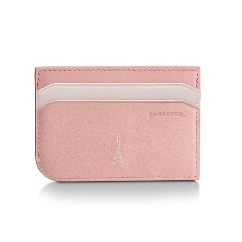 Комплект Sheaffer Sentinel x Emily in Paris - Pink Matte, химикалка и калъф за карти и документи