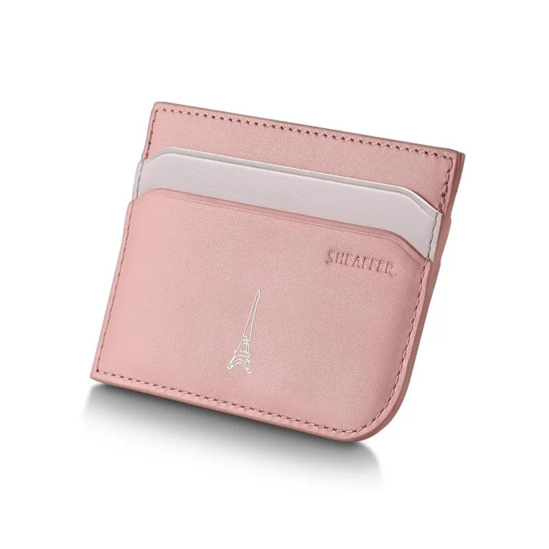 Комплект Sheaffer Sentinel x Emily in Paris - Pink Matte, химикалка и калъф за карти и документи