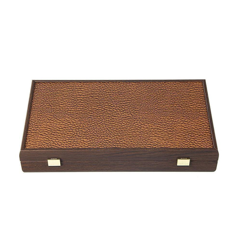 Комплект за покер Manopoulos - Кафява кутия с кафяво кожено покритие