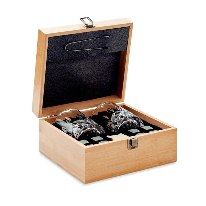 Комплект за уиски Inverness в бамбукова кутия