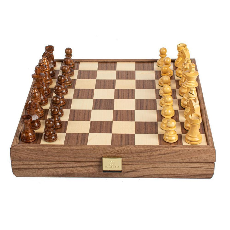 Луксозен ръчно изработен шах Manopoulos, 25x25 см