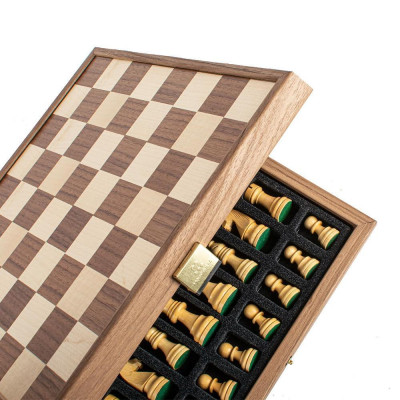 Луксозен ръчно изработен шах Manopoulos, 25x25 см