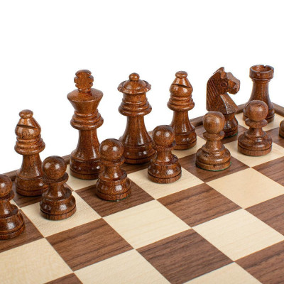 Луксозен ръчно изработен шах Manopoulos, 25x25 см