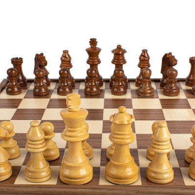 Луксозен ръчно изработен шах Manopoulos, 25x25 см