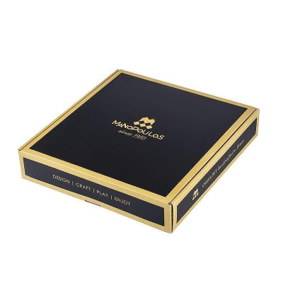 Луксозен ръчно изработен шах Manopoulos - 40x40 см, 7.6 см фигури