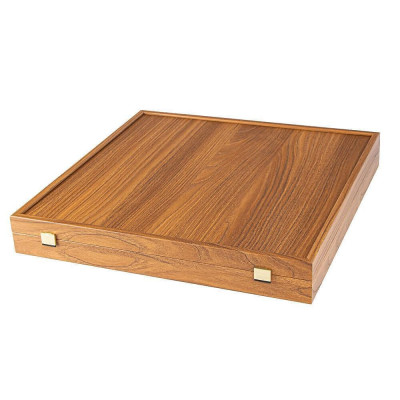 Луксозен ръчно изработен шах Manopoulos Walnut Burl, 40x40 см, с фигури Staunton