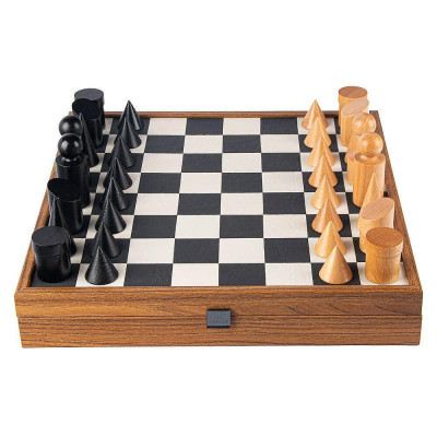 Луксозен шах Manopoulos - Bauhaus Style Black & White, 40x40 см