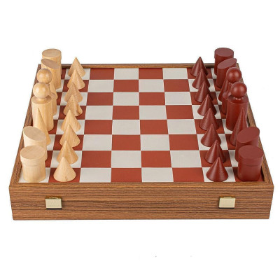 Луксозен шах Manopoulos - Bauhaus Style Terracotta & White, 40x40 см