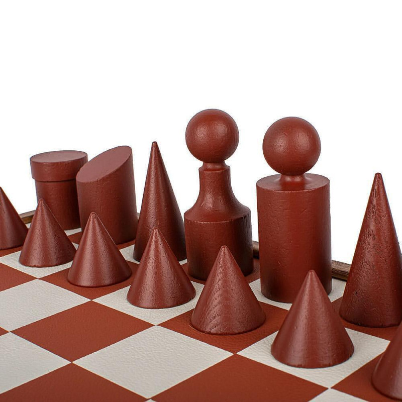 Луксозен шах Manopoulos - Bauhaus Style Terracotta & White, 40x40 см