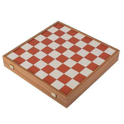 Луксозен шах Manopoulos - Bauhaus Style Terracotta & White, 40x40 см