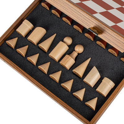 Луксозен шах Manopoulos - Bauhaus Style Terracotta & White, 40x40 см