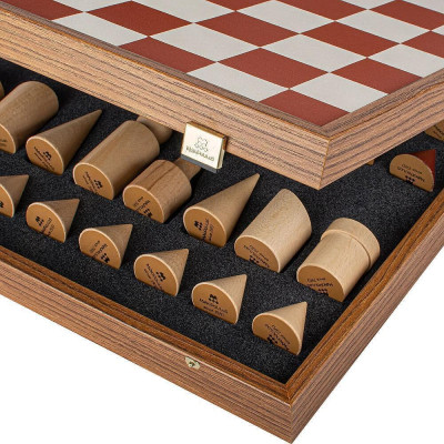 Луксозен шах Manopoulos - Bauhaus Style Terracotta & White, 40x40 см