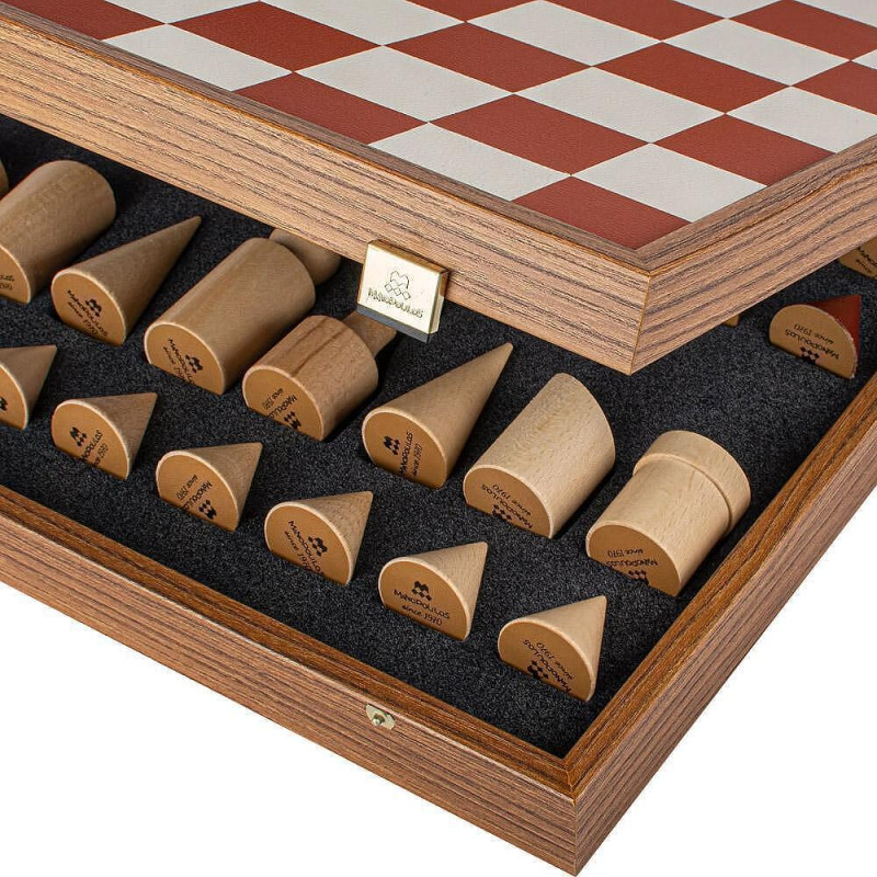 Луксозен шах Manopoulos - Bauhaus Style Terracotta & White, 40x40 см